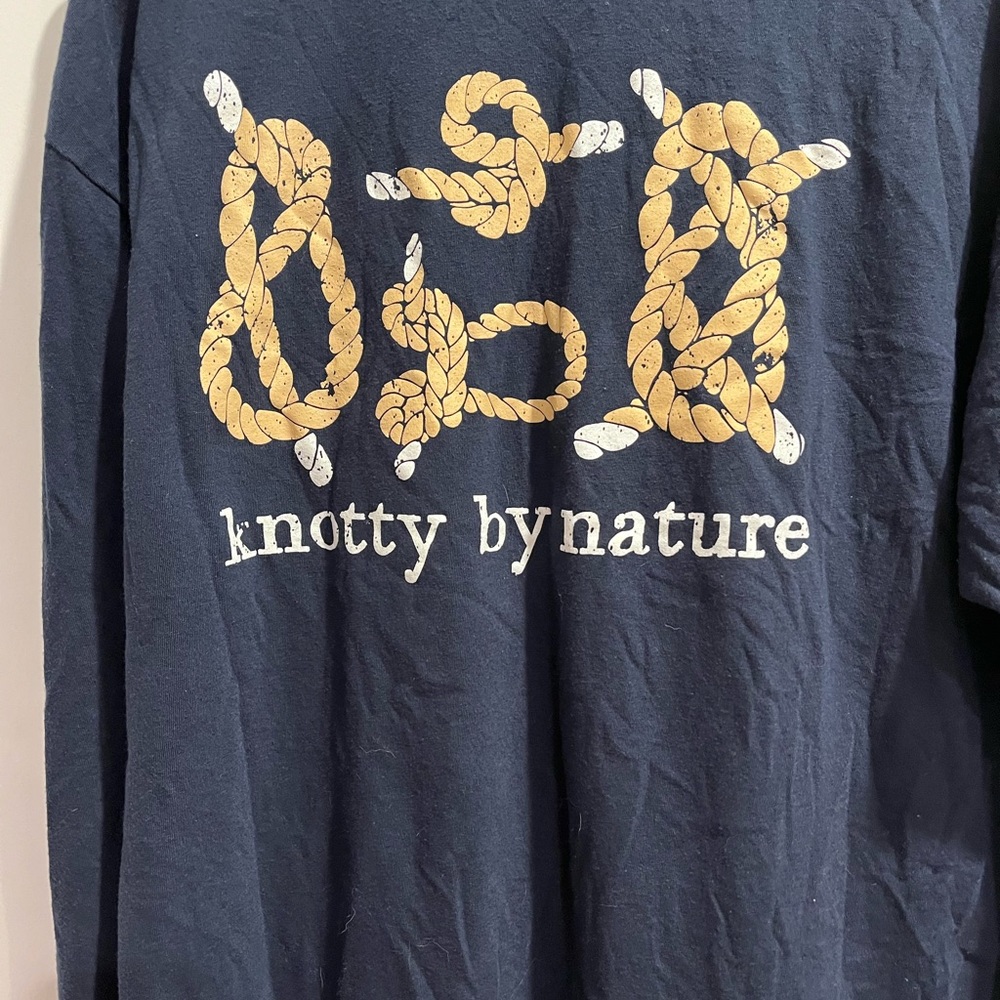 Geneologie Originals tshirt long sleeve navy blue size Medium